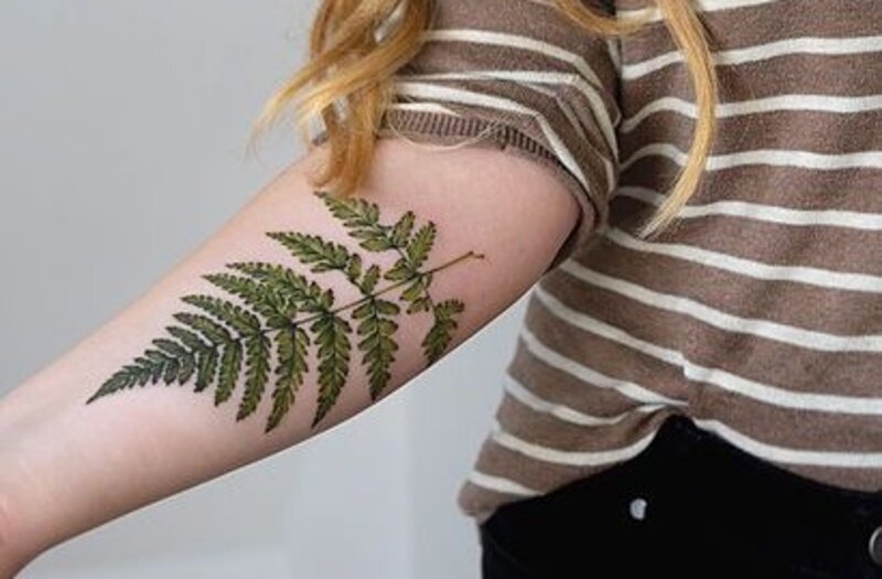 Tatuagem masculina plantas