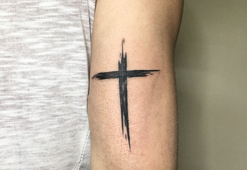 Tatuagem masculina cruz