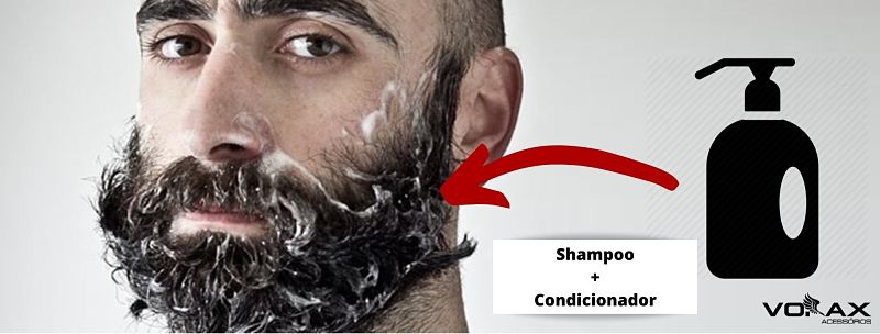 Imagem shampoo e condicionador para barba