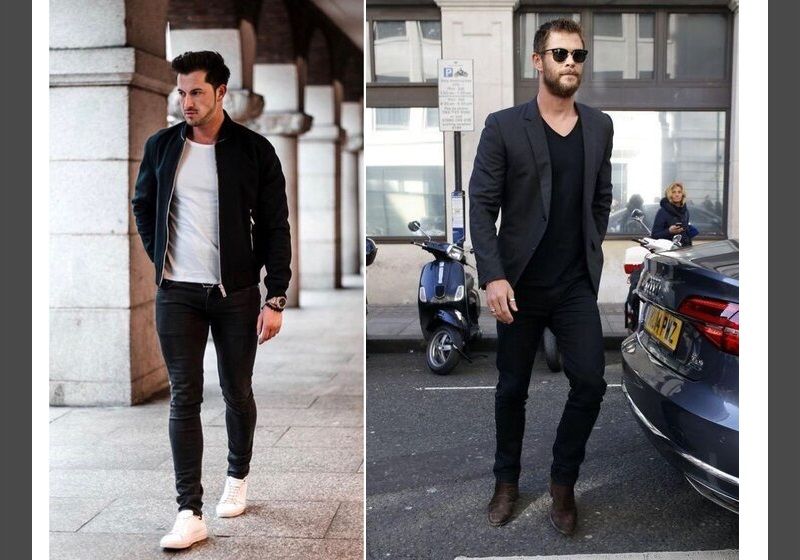 Imagem de dois homens usando estilo smart casual