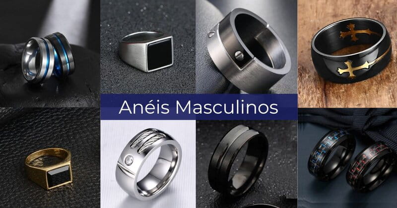 Modelos de anéis masculinos