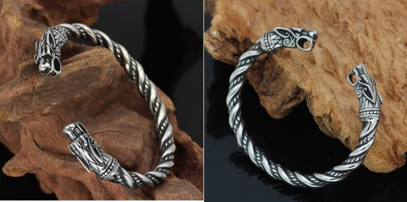 bracelete viking metalizado