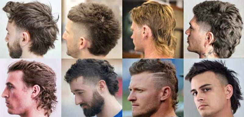 homens com cabelo mullet